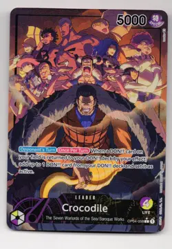 One Piece TCG: Kingdoms of Intrigue *Foil* Crocodile (OP04-058) Alternate Art - Image 1