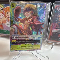 One Piece Monkey.D.Luffy OP07-109 6000 Super Rare English Promo factory sealed - Image 1