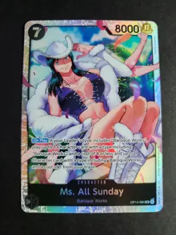 Ms. All Sunday OP14-084 SR Super Rare One Piece The Azure Sea's Seven - Image 1