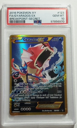 2016 POKEMON XY BREAKPOINT SECRET #123 FULL ART/GYARADOS EX PSA 10 - Image 1