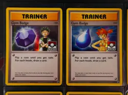 LP/NM COMPLETE Pokemon HOLO Card GYM BADGE Kanto XY BLACK STAR PROMO League Set - Image 2