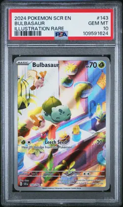PSA 10 Bulbasaur IR Stellar Crown 143/142 GEM MINT Graded Pokemon Card - Image 1