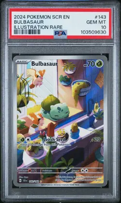 PSA 10 Bulbasaur 143/142 Stellar Crown Illustration Rare Pokemon Card - Image 1