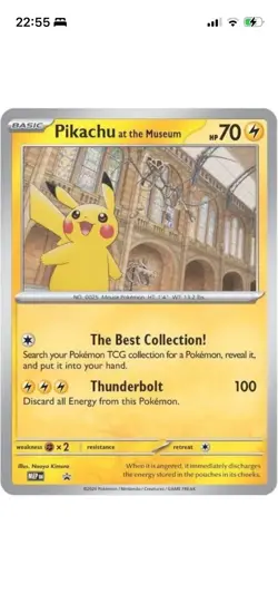Pikachu At The Museum Jumbo Pokemon Card - Perfect Condition - Image 1