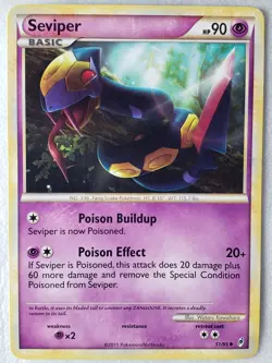 Seviper 51/95 LP - Call Of Legends Pokemon Card - $2 Combined Shipping - Image 1
