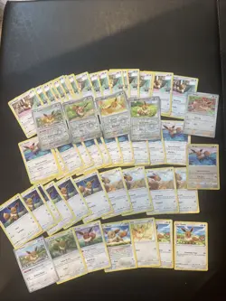 53x Card Eevee Pokemon Cards Lot Collection All Eevees! 6 Reverse Holos TCG - Image 1