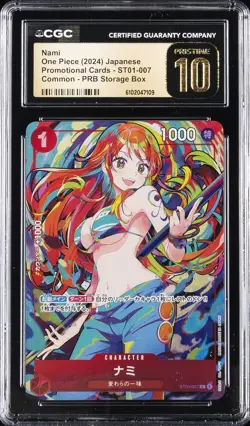 2024 ONE PIECE JPN PROMO CARDS, COMMON - PRB STORAGE BOX NAMI CGC 10 PERFECT - Image 1