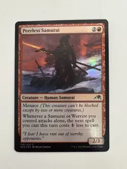 Peerless Samurai Foil MTG Magic the Gathering Card NM Near Mint NEO - Image 1
