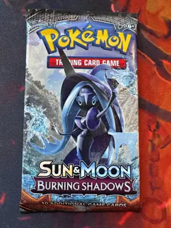 Pokemon Sun and Moon Burning Shadows 10-Card Sealed Booster Pack (Tapu Fini) - Image 1