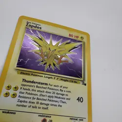 Pokemon TCG Zapdos Holo Rare Card 15/62 Fossil Lightly Played - Image 3
