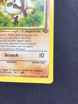 Pokemon Cards: Jungle 1st Edition Common: Mankey 55/64 - Image 4