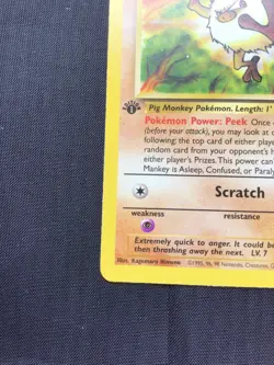 Pokemon Cards: Jungle 1st Edition Common: Mankey 55/64 - Image 5