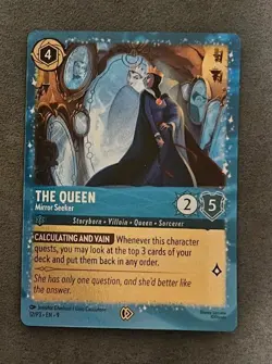 Disney Lorcana Fabled The Queen Mirror Seeker Promo Foil Card - Image 1
