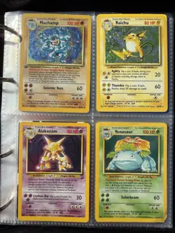 Pokemon Card Binder Collection Wotc, Vintage, Bulk, Holos Base Set Jungle 1st Ed - Image 1