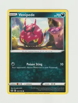 Venipede Pokemon TCG Sword & Shield Chilling Reign Card 105/198 - Image 1