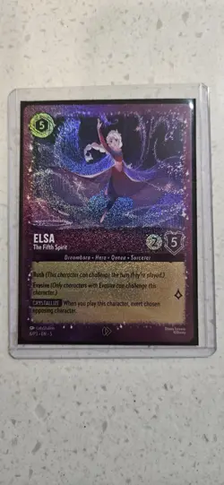 Disney Lorcana Elsa The Fifth Spirit 6/P3 [Glitter Foil] Promo Card - Image 2