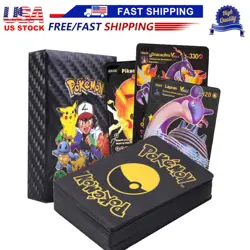 New Foil Black PACK 55 CARDS TCG GX Vmax GX Card Charizard Rare Pokemon Card - Image 1