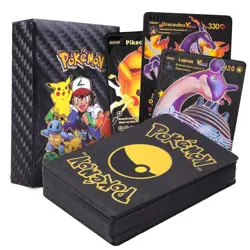 New Foil Black PACK 55 CARDS TCG GX Vmax GX Card Charizard Rare Pokemon Card - Image 4