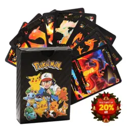 Pokemon Card Foil BLACK PACK 55 CARDS TCG GX Vmax GX Card Charizard Rare US~NEW - Image 1