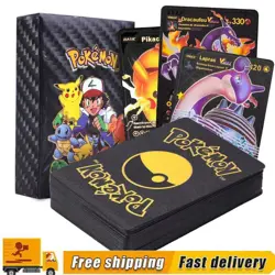 New Foil Black PACK 55 CARDS TCG GX Vmax GX Card Charizard Rare Pokemon Card - Image 1