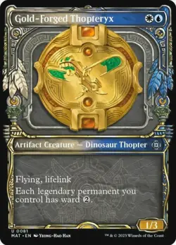 X 1 Gold-Forged Thopteryx Showcase March of the Machine 081 MTG Magic - Image 1