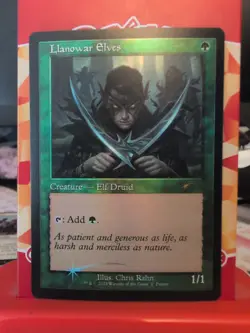 Llanowar Elves (Retro Frame) Media Promos Foil - Image 1