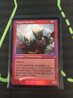 MTG Magic The Gathering Legion Warboss Foil RVR Rare Retro Frame Goblin Red - Image 1