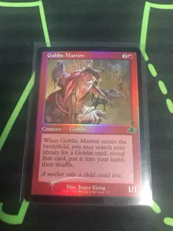 MTG Magic The Gathering Goblin Matron Foil DMR Retro Frame Red - Image 1