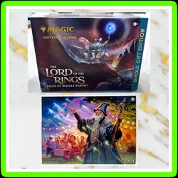 🎁 2023 MTG Lord Of Rings GIFT EDITION BUNDLE 🆕 NEW ✅ SEALED + Bonus Art Poster 195166205311 - Image 1