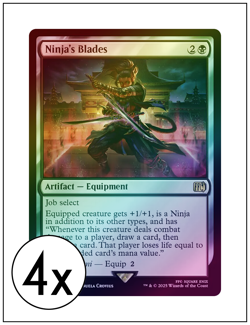 4x Ninja's Blades, Foil, Magic The Gathering MTG NM - Image 1