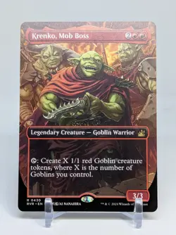 Krenko, Mob Boss (Anime) Borderless ⭐NM⭐ Ravnica Remastered Magic The Gathering - Image 1