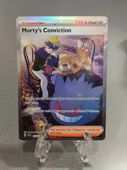 Morty's Conviction 211/162 Special Illustration Rare - Pokemon PACK FRESH TEF - Image 1