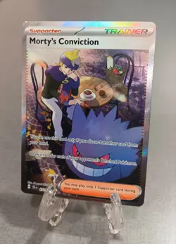 Morty's Conviction 211/162 Special Illustration Rare - Pokemon PACK FRESH TEF - Image 2