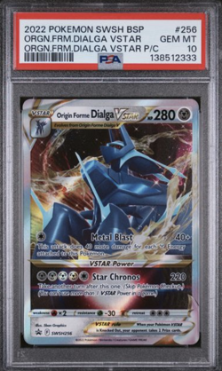 2022 POKEMON SWSH BLACK STAR PROMO #256 ORIGIN FORME DIALGA VSTAR PSA 10 - Image 1