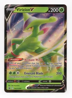 Virizion V Black Star Promo - SWSH295 - Sword & Shield Pokemon 2022 NM - Image 3