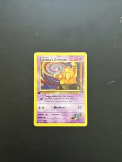 Sabrina's Drowzee 92/132 1st Edition Gym Heroes Common 2000 Pokemon TCG WOTC - Image 1