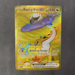 Pokemon TCG SV05: Temporal Forces #218/162 Raging Bolt ex Hyper rare - Image 1