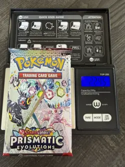 Heavy 22.45! Pokemon Prismatic Evolutions Booster Pack Sealed! Demi-God Pack!U - Image 1