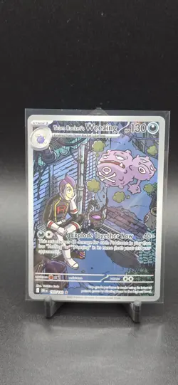 Pokemon Team Rocket's Weezing 199/182 Sv10: Destined Rivals Illustration Rare H. - Image 1
