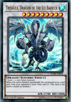 Yugioh Trishula, Dragon of the Ice Barrier DUDE-EN014 1st Edition Ultra Rare NM - Image 1