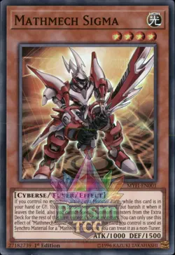 1st ed Mathmech Sigma super rare MYFI-EN001 Yugioh - Image 1
