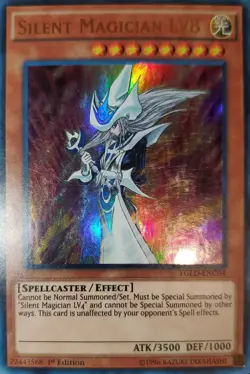 Yugioh 2015 Silent Magician LV8 UR 1st Ed. YGLD-ENC04 Near Mint - Image 1