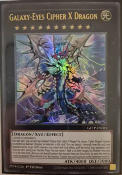 YuGiOh Galaxy-Eyes Cipher X Dragon Ultra Rare 1st Edition GFTP-EN011 - Image 1