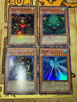 Yu-Gi-Oh Gate Guardian Set Metal Raiders MRD-000 025 026 027 1st Edition 1996 NM - Image 2