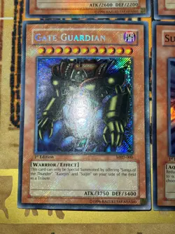 Yu-Gi-Oh Gate Guardian Set Metal Raiders MRD-000 025 026 027 1st Edition 1996 NM - Image 5