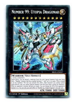 Number 99: Utopia Dragonar - BROL-EN057 - Secret Rare - 1st Edition - Yugioh - Image 1