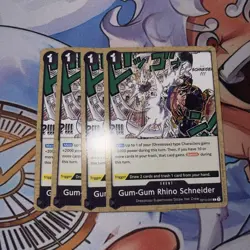 OP10-097 Gum-Gum Rhino Schneider (C) Royal Blood One Piece CCG x4 Playset - Image 1