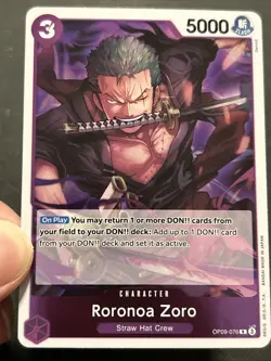 Roronoa Zoro (076) OP09-076 Emperors in the New World Foil One Piece TCG NM - Image 3