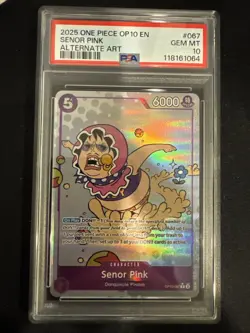 One Piece Senor Pink OP10-067 English Alternative Art Royal Blood PSA 10 - Image 1