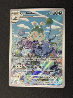 Pokemon TCG Garbodor Holo Card 204/182 Sv04: Paradox Rift - Image 1